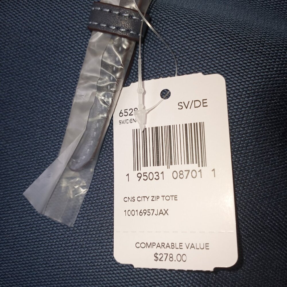 COACH Navy Blue Tote with Logo Front - Picture 10 of 11